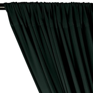White ITY Knit Stretch Jersey Fabric Curtains with Pockets for Pipe Drape